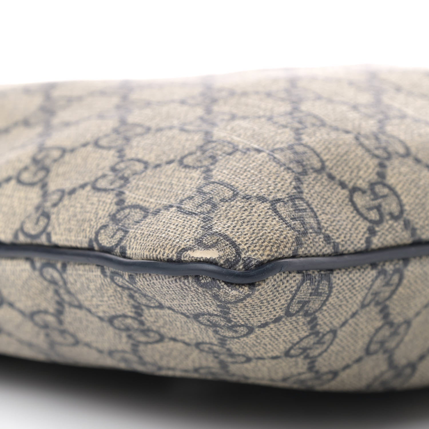 Gucci GG Plus Monogram Large Flat Messenger Bag Beige Blue 9 of 12