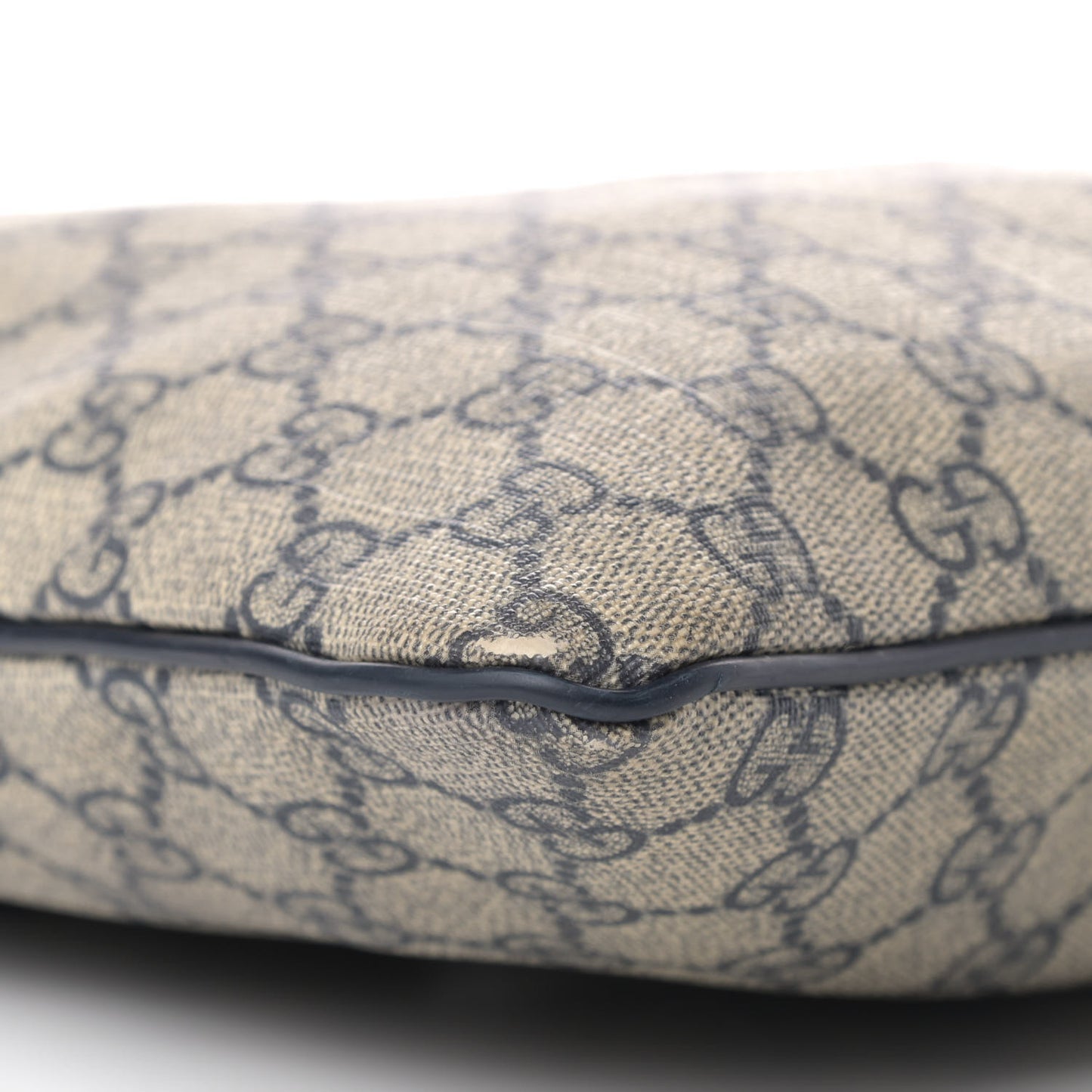 GG Plus Monogram Large Flat Messenger Bag Beige Blue