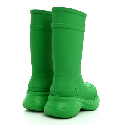 Balenciaga X CROCS Rubber Womens Rain Boots 37 Grass Green 4 of 8