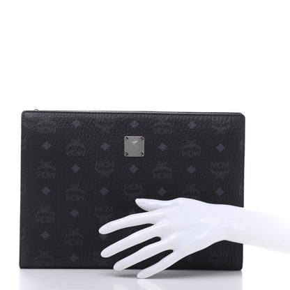 MCM Visetos Medium Zip Pouch Black 2 of 10