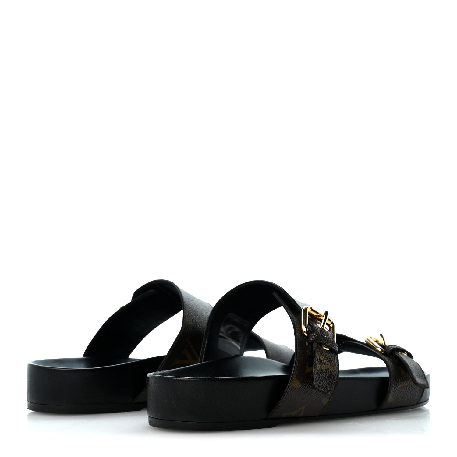 Louis Vuitton Monogram Bom Dia Mule Sandals 40 Black 5 of 11