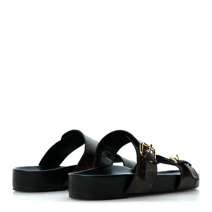 Louis Vuitton Monogram Bom Dia Mule Sandals 40 Black 5 of 11