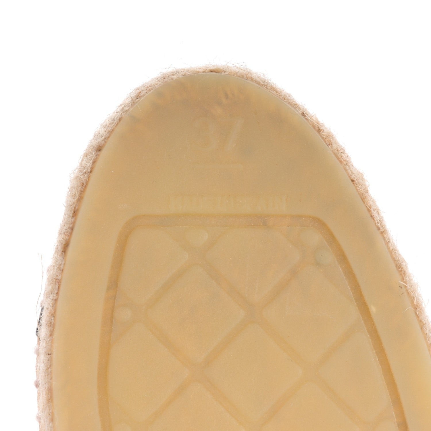 Chanel Lambskin CC Espadrilles 37 Beige Black 6 of 8