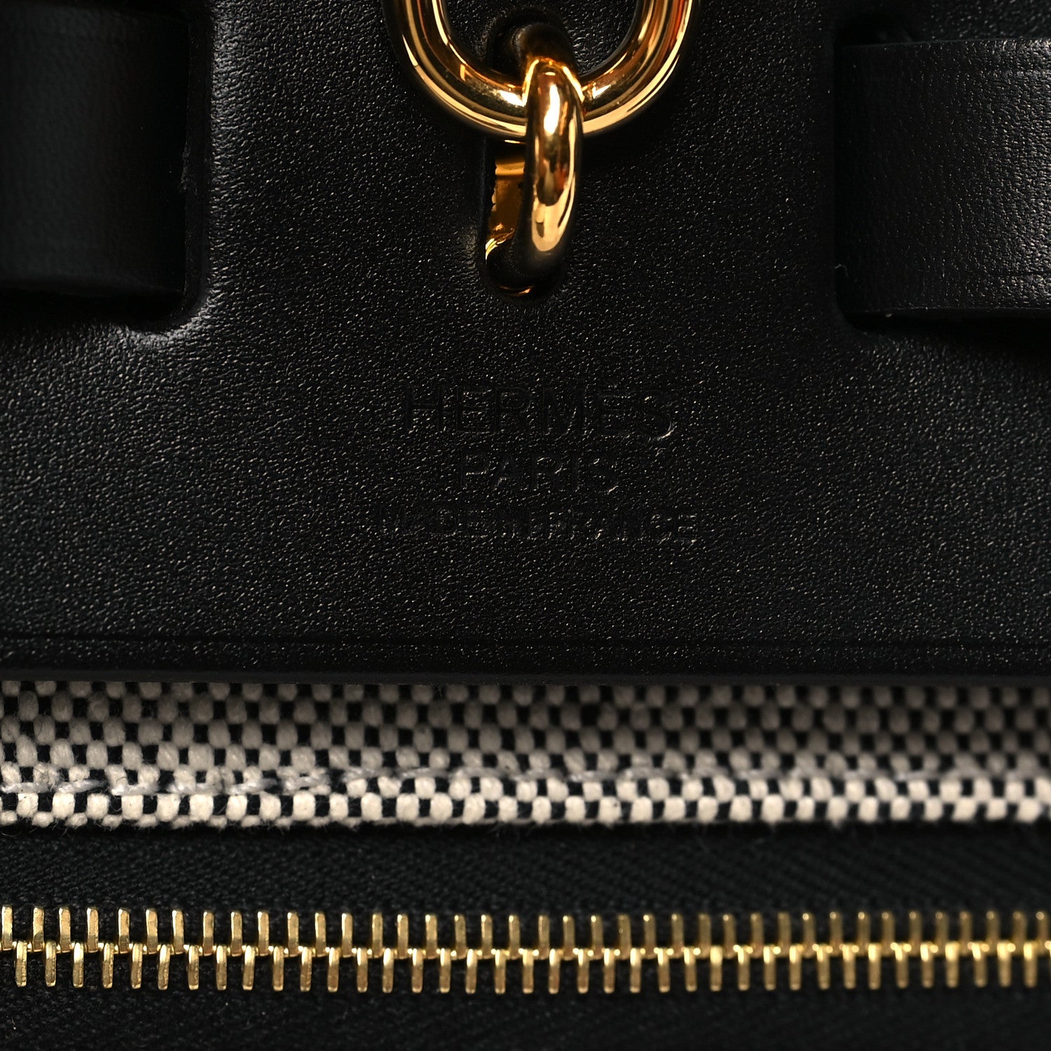 Hermes Toile H Berline Vache Hunter Herbag Zip PM 31 Black Ecru 7 of 11