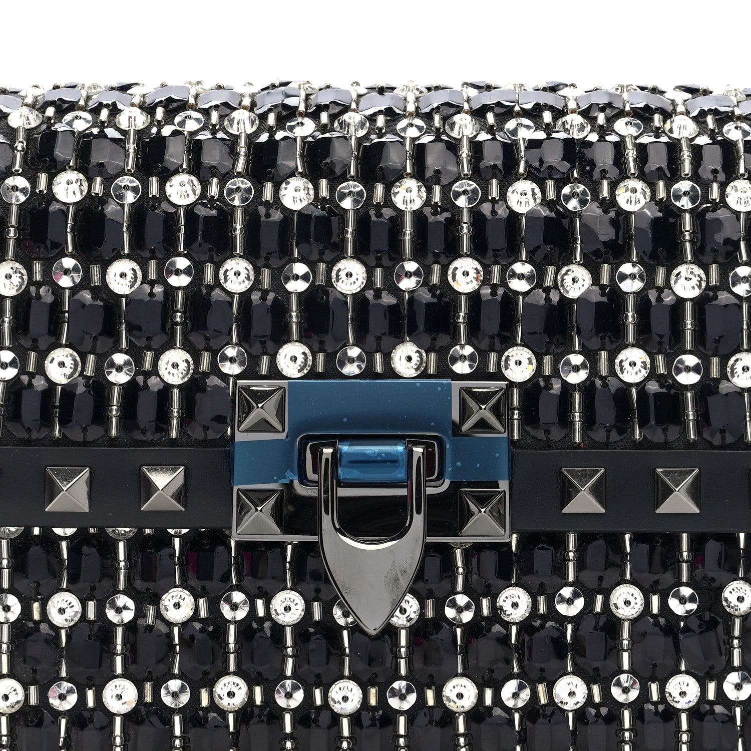Valentino Garavani Rhinestone Small Rockstud Shoulder Bag Black 7 of 9