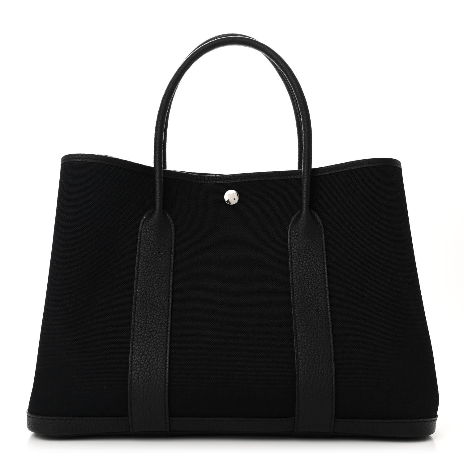 Hermes Toile Militaire Negonda Garden Party Tote 36 MM Black 1 of 11