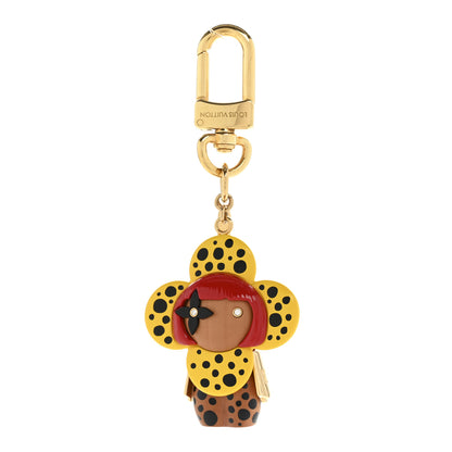 Louis Vuitton LV X YK Resin Wood Infinity Dots Vivienne Bag Charm Yellow 1 of 5