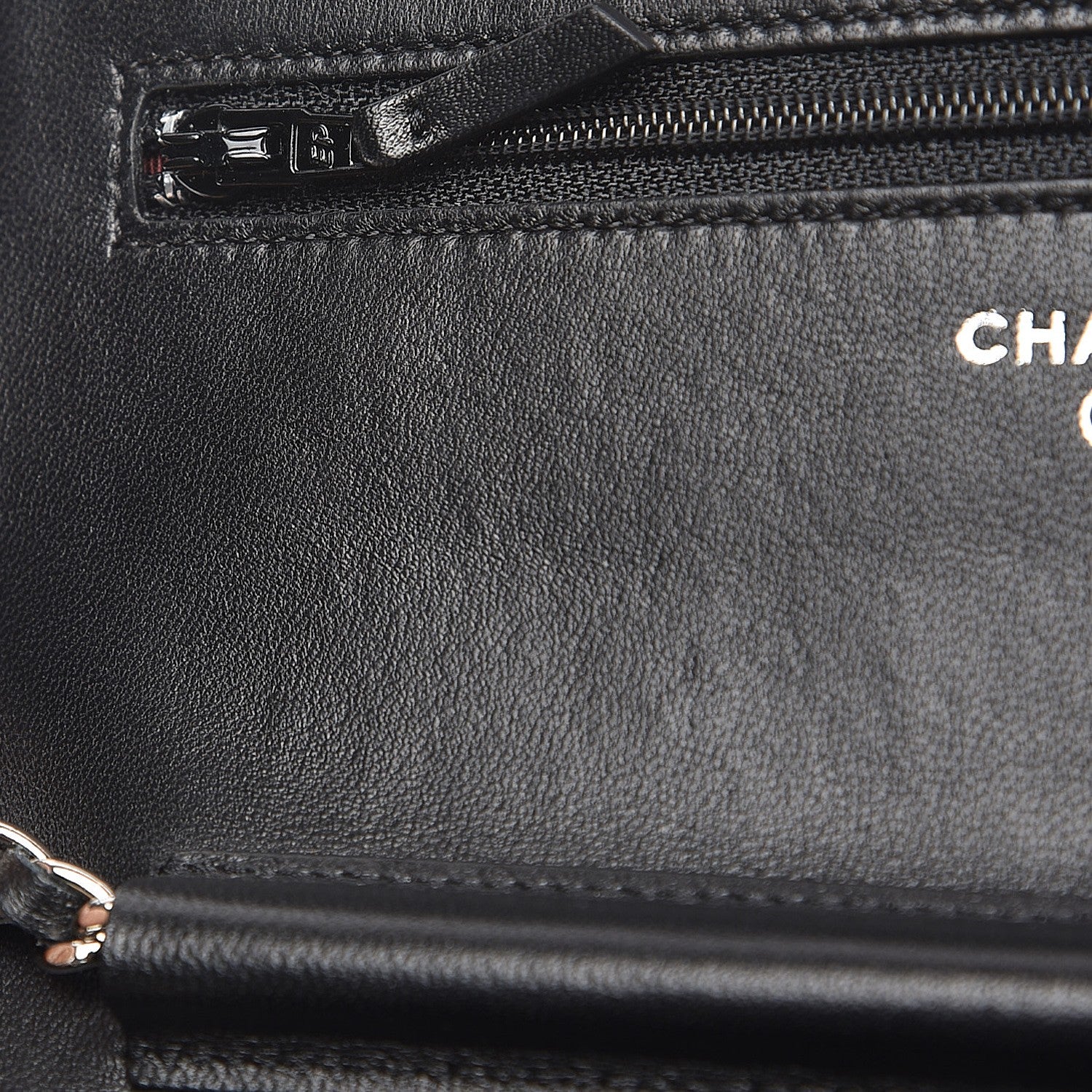 Chanel Lambskin Quilted Wallet On Chain WOC Black 8 of 9