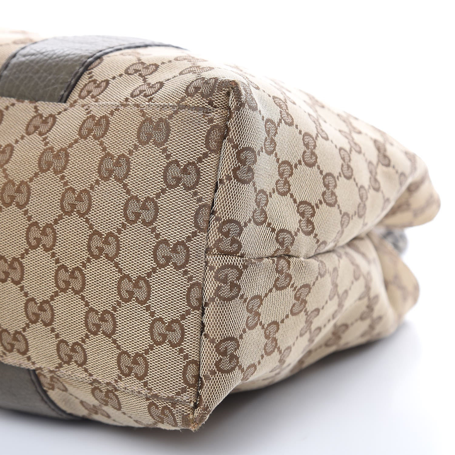 Gucci Monogram Medium Bamboo Bar Tote Olive 10 of 16