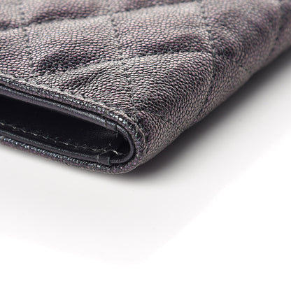Chanel Iridescent Caviar Quilted Card Holder Wallet Black 9 of 10