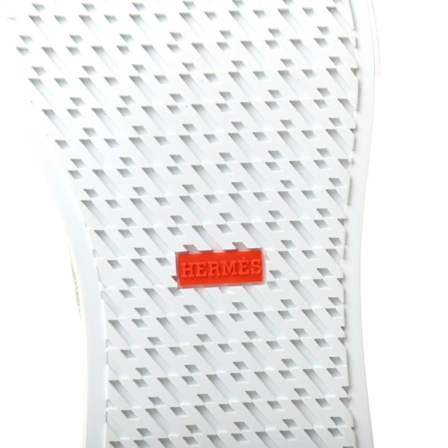 Perforated Calfskin Mens Clap High Top Sneakers 41.5 White