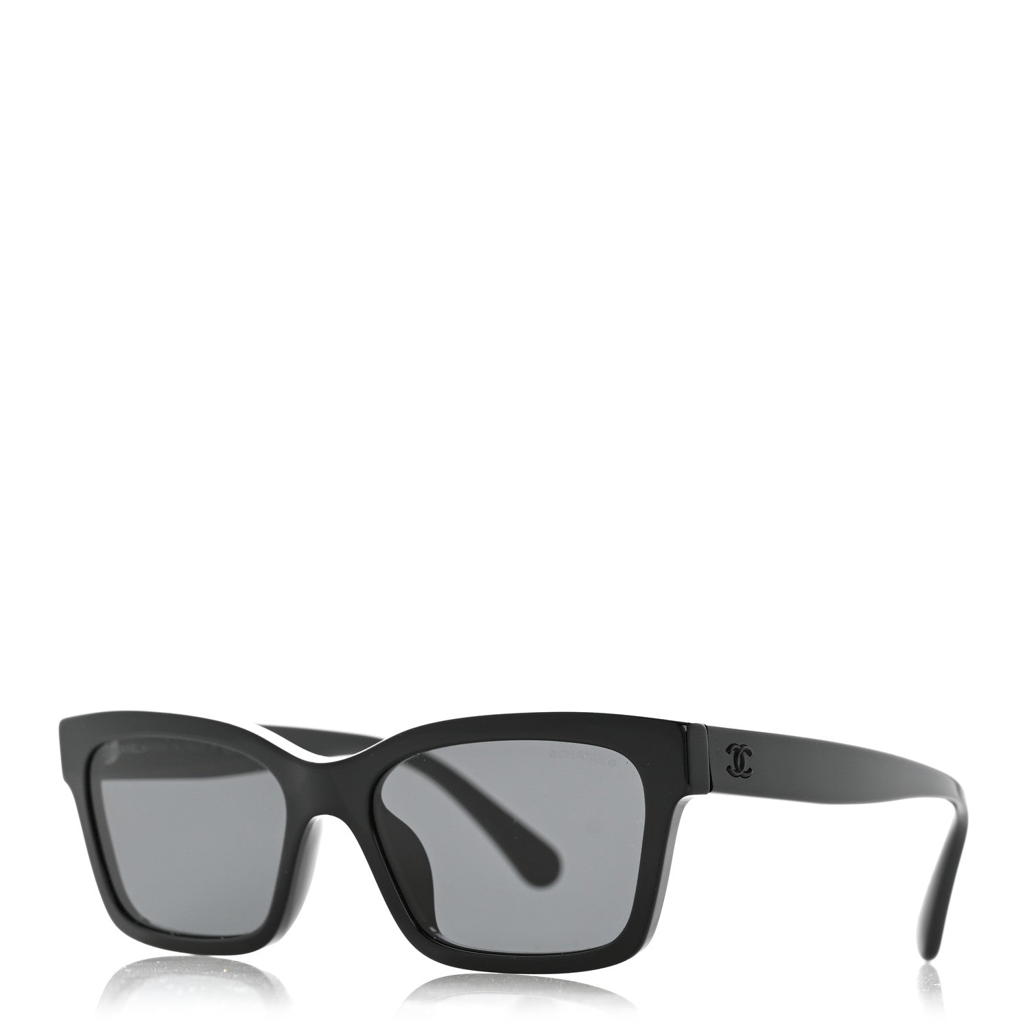 Chanel Acetate Polarized Square Sunglasses 5417-A Black 1 of 8