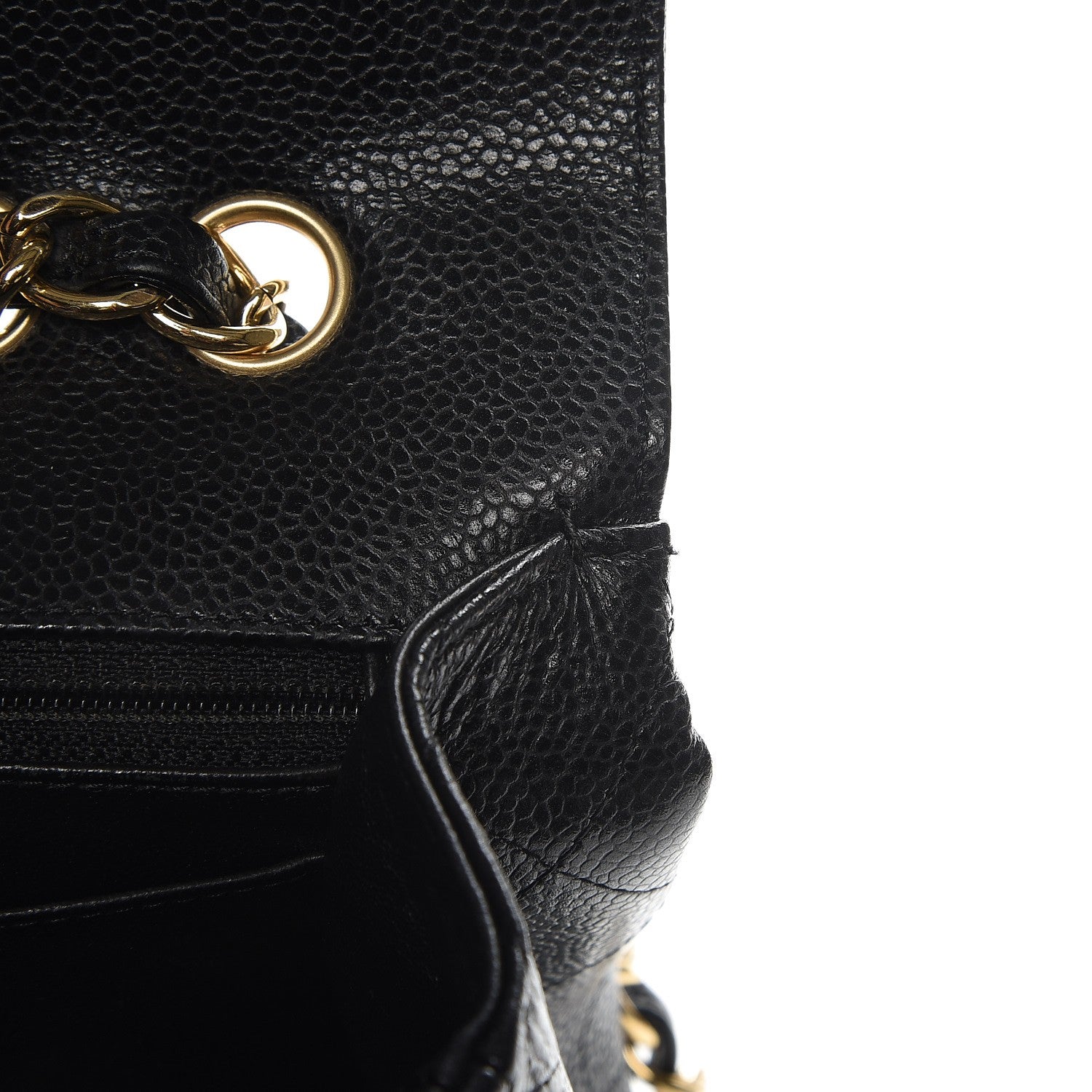Chanel Caviar Quilted Jumbo Single Flap Black 9 of 14