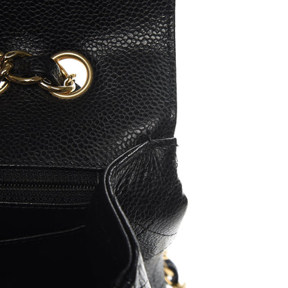 Chanel Caviar Quilted Jumbo Single Flap Black 9 of 14