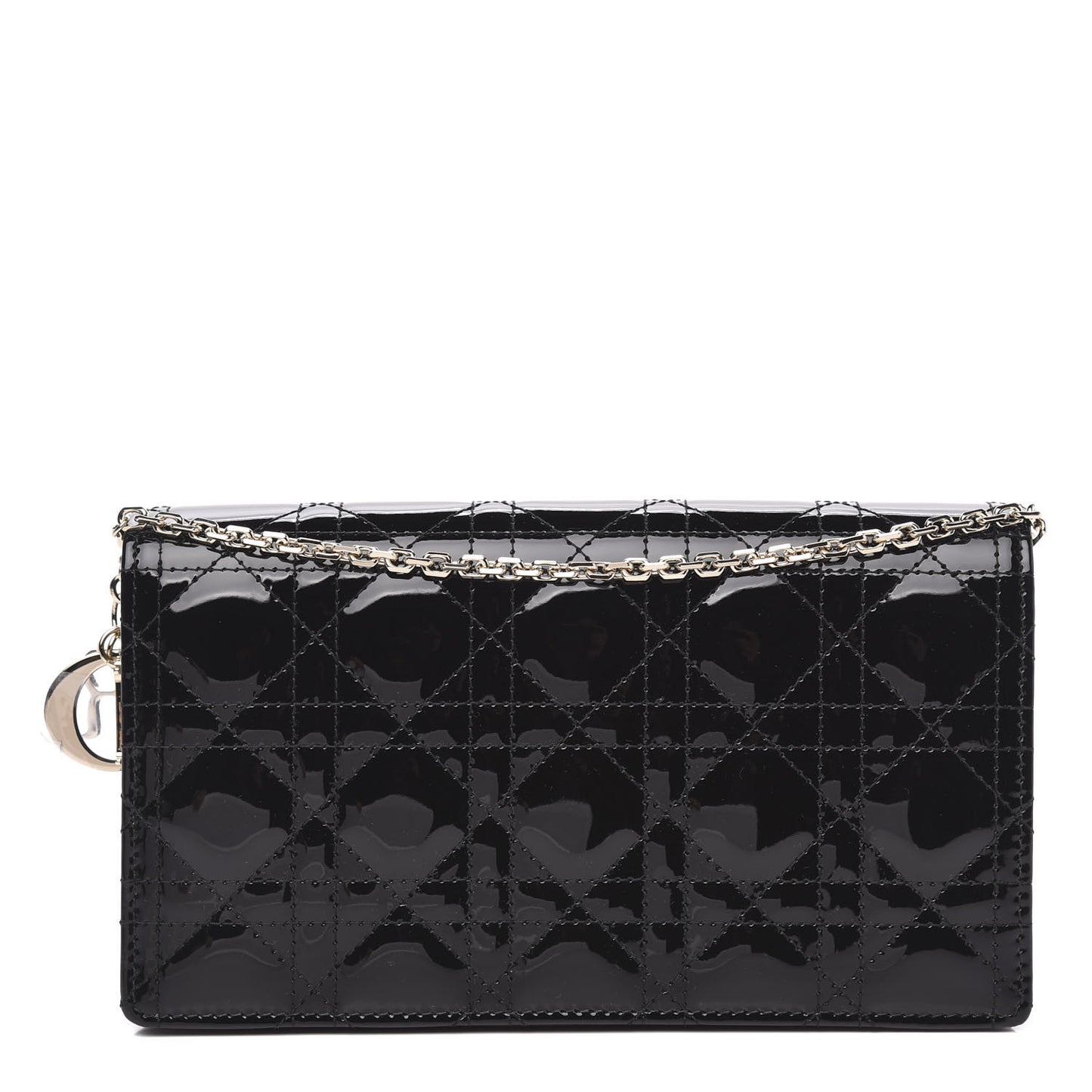 Patent Cannage Lady Dior Clutch Black