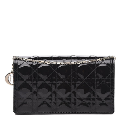 Christian Dior Patent Cannage Lady Dior Clutch Black 1 of 11