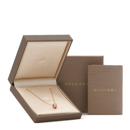 Bulgari 18K Rose Gold Diamond Small B.Zero1 Pave Pendant Necklace 6 of 6
