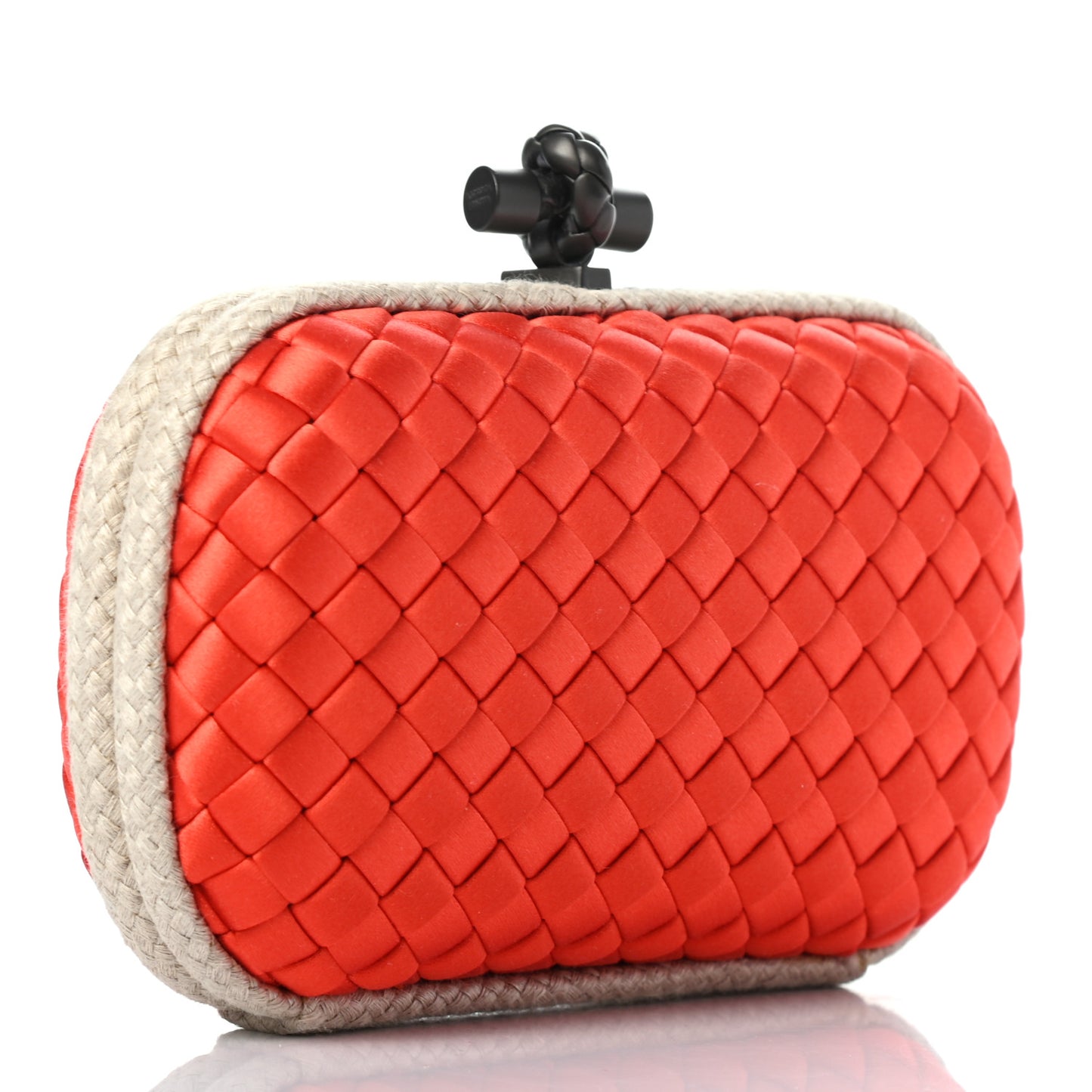 Satin Intreccio Impero Knot Clutch Vesuvio