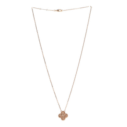 Van Cleef & Arpels 18K Rose Gold Vintage Alhambra Pendant Necklace 3 of 8