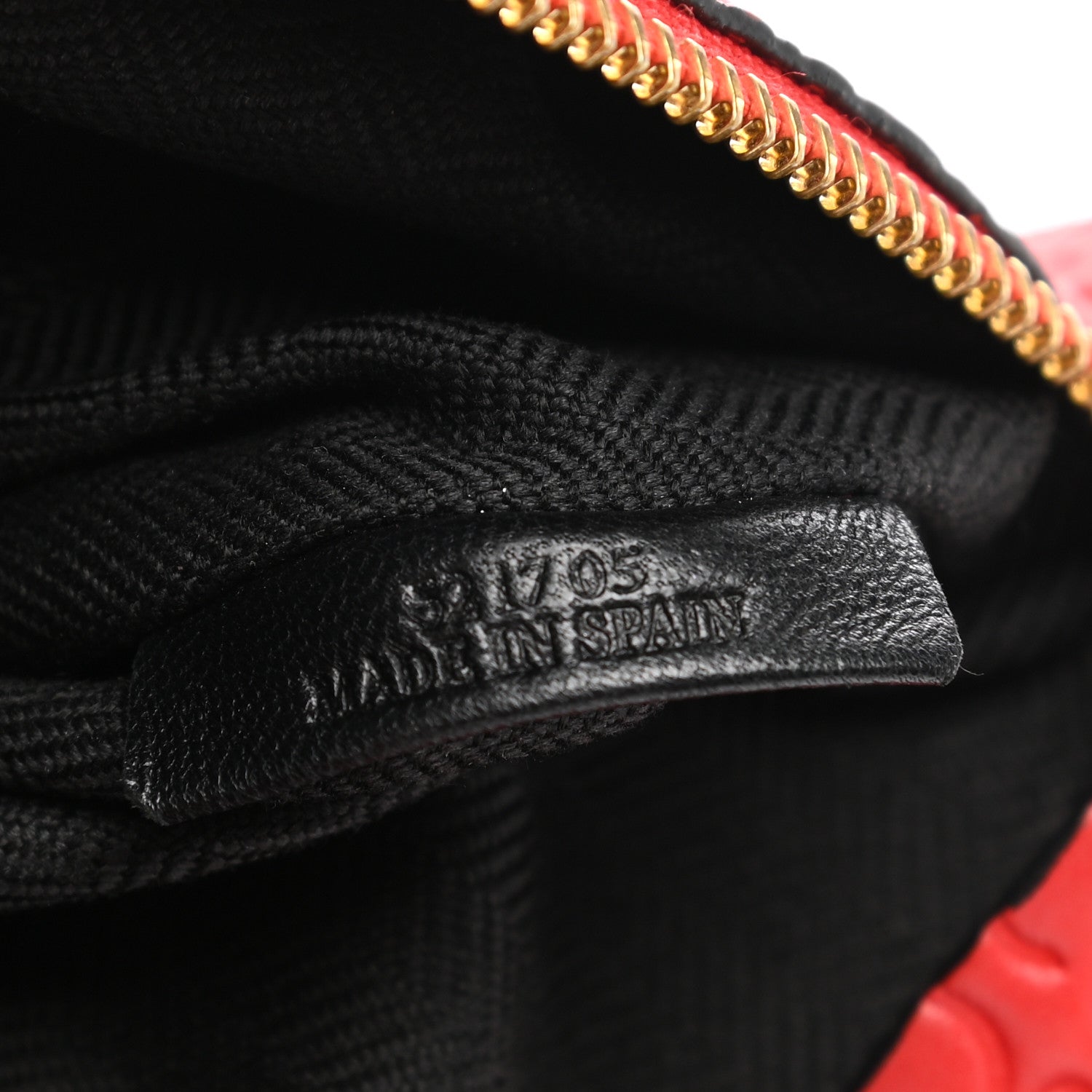 Loewe Calfskin Embossed Repeat T Pouch Red 6 of 9