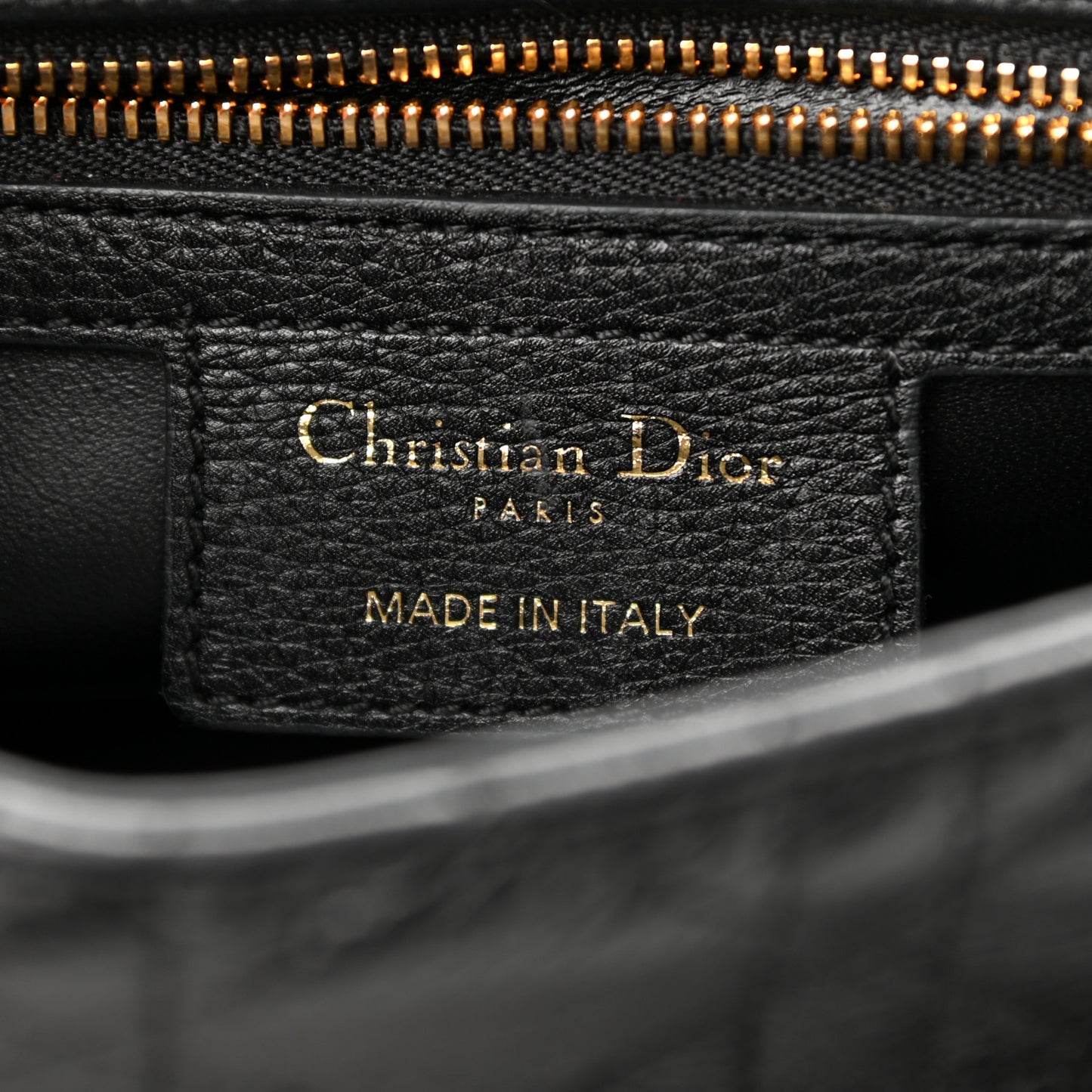Calfskin Cannage Small Caro Bag Black
