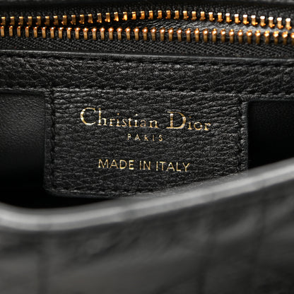 Christian Dior Calfskin Cannage Small Caro Bag Black 6 of 10