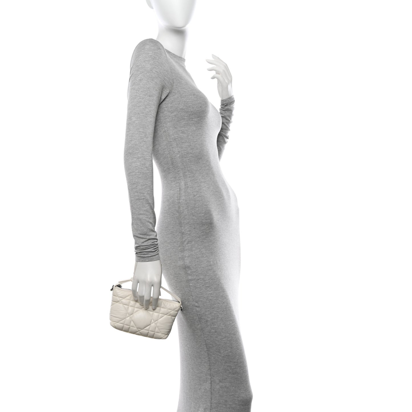 Calfskin Macrocannage Small Diortravel Nomad Pouch Latte