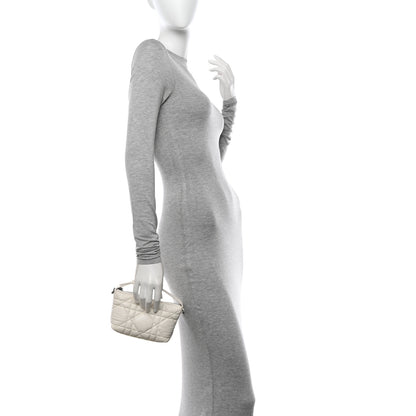 Christian Dior Calfskin Macrocannage Small Diortravel Nomad Pouch Latte 3 of 11