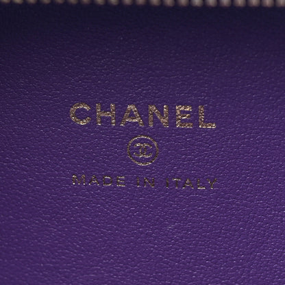 Chanel Lambskin Quilted Top Handle Mini Vanity Case Purple 6 of 10