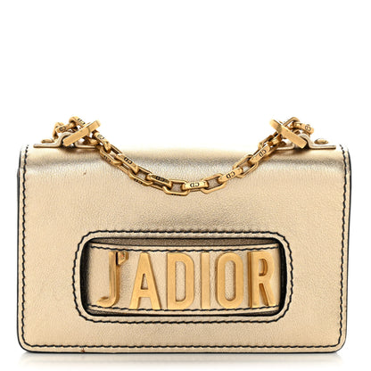 Christian Dior Metallic Calfskin J'Adior Mini Chain Flap Bag Gold 1 of 11