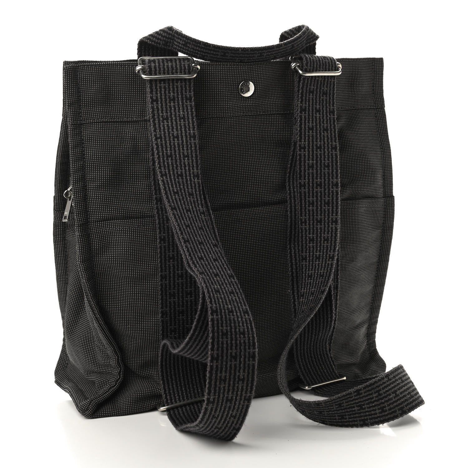 Hermes Canvas Herline Backpack Grey 3 of 9