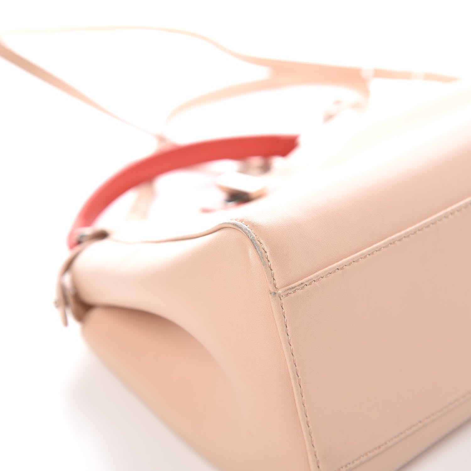 Fendi Nappa Colorblock Mini Peekaboo Iconic Satchel Plaster Sunflower Papavero 11 of 15