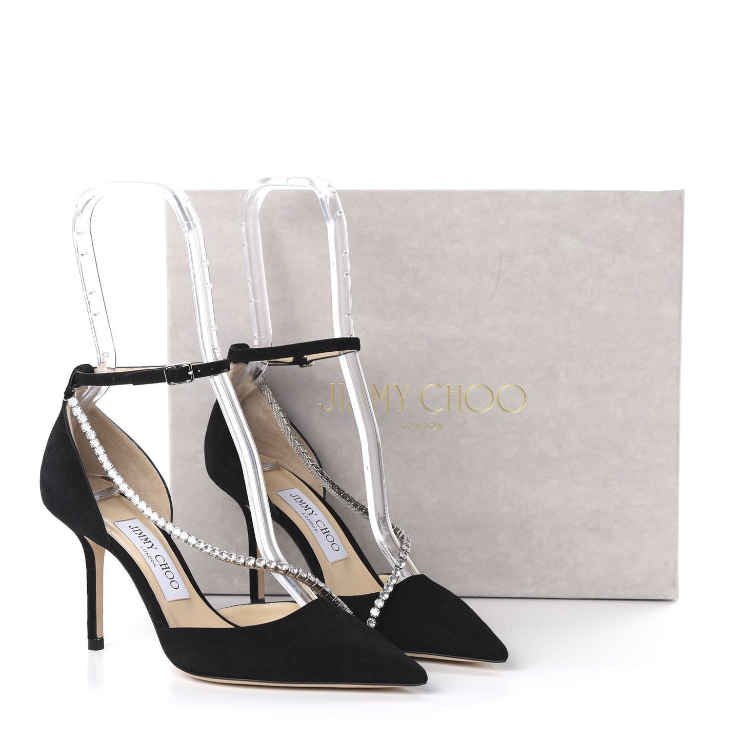 Crystal Suede Talika 85 Pump 36.5 Black