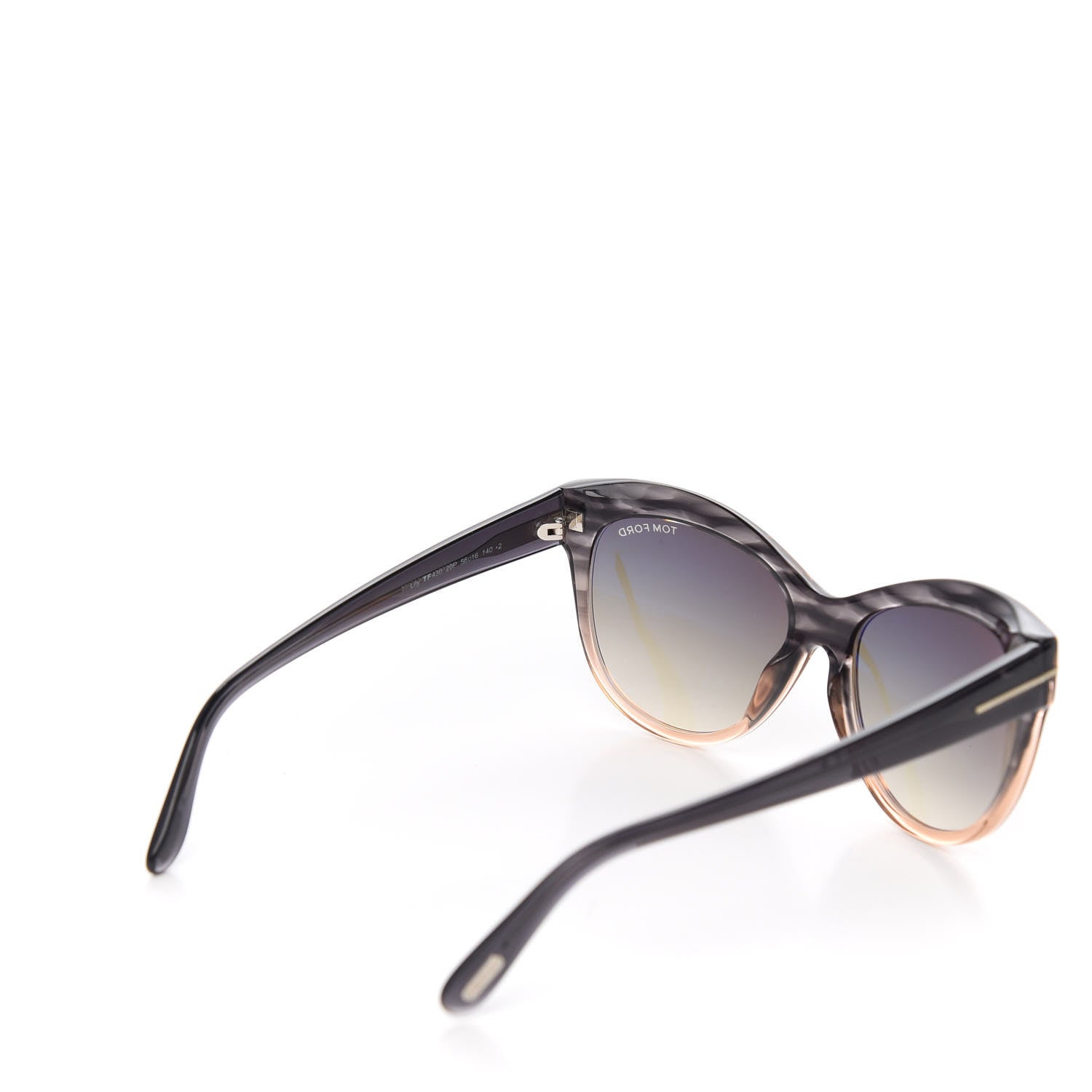 Tom Ford Lily Sunglasses TF430 Melange Grey Peach 4 of 7