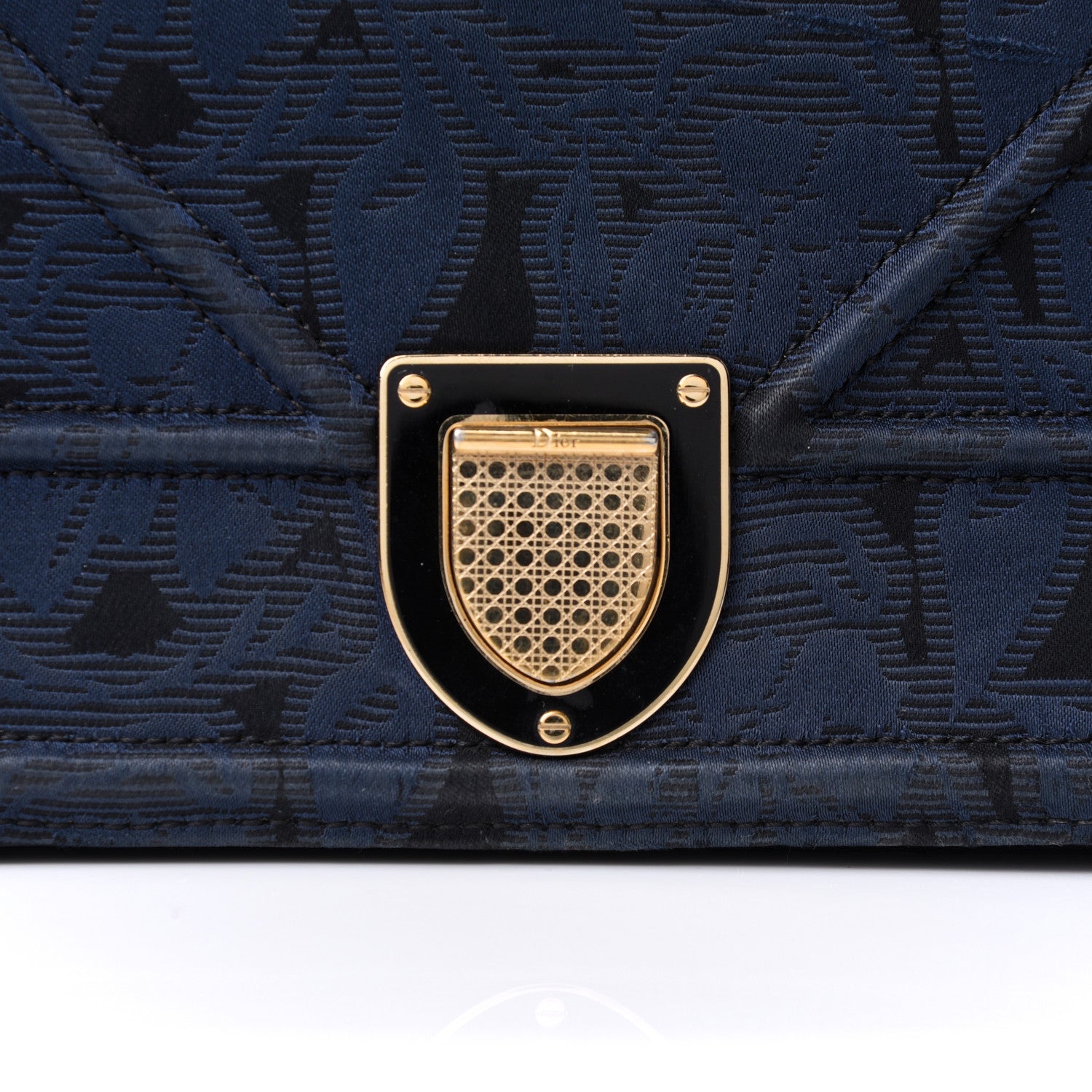 Christian Dior Jacquard Floral Medium Diorama Flap Bag Blue 8 of 12