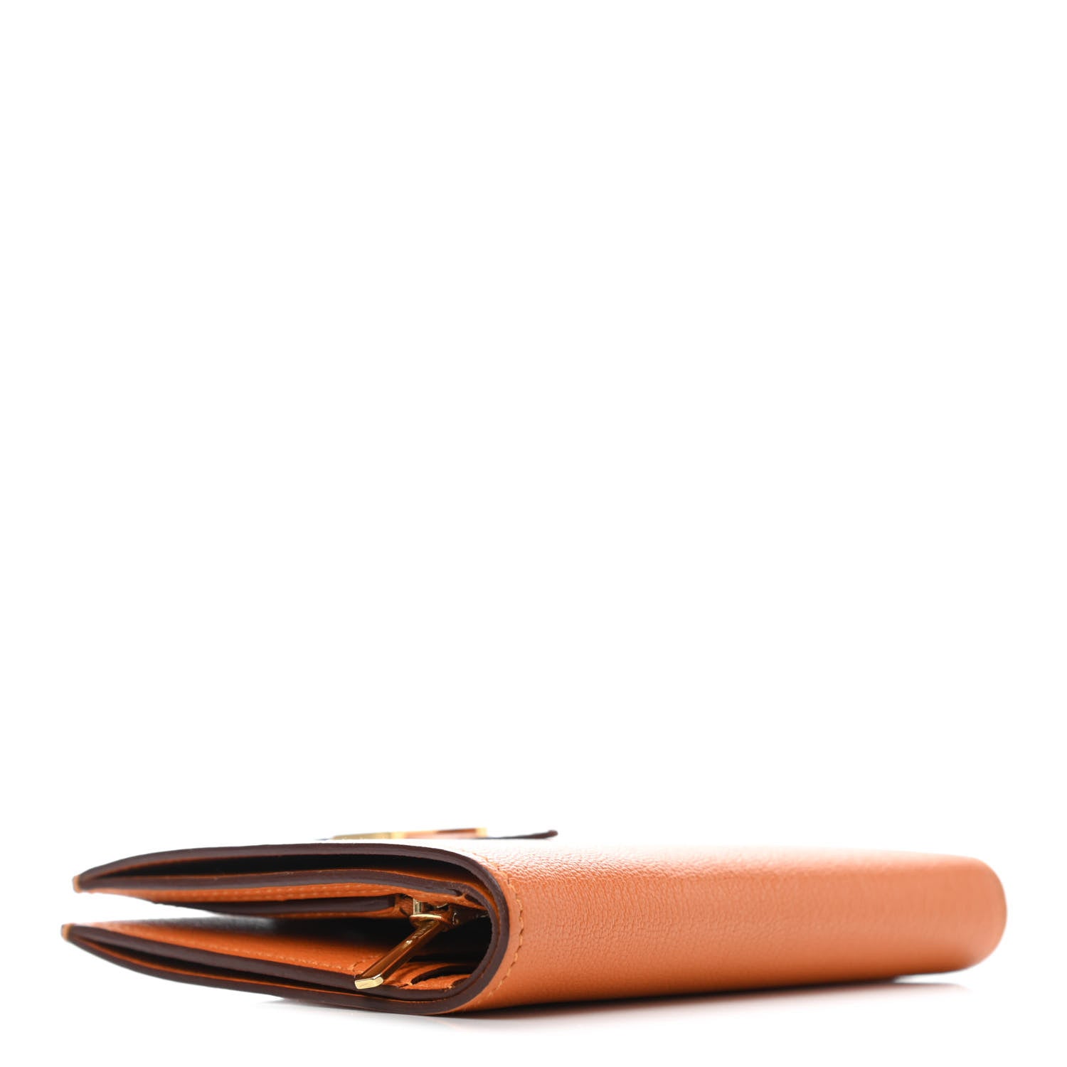 Hermes Chevre Mysore Bearn Compact Wallet Orange 3 of 5