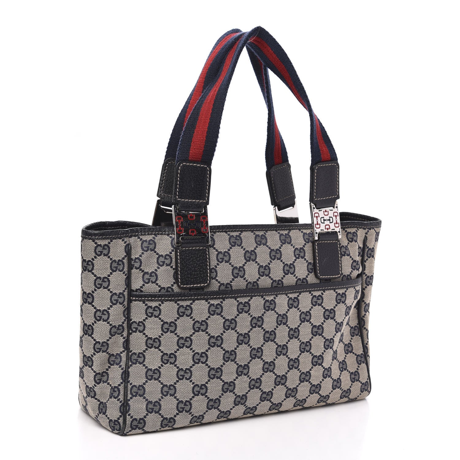 Gucci GG Monogram Web Pop Tote Navy 2 of 9