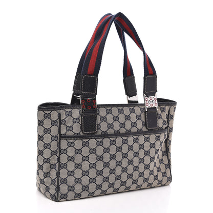 Gucci GG Monogram Web Pop Tote Navy 2 of 9