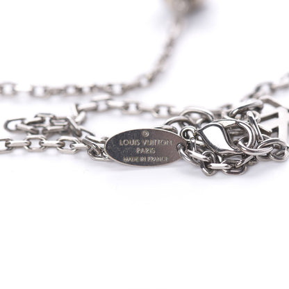 Louis Vuitton Swarovski Gamble Short Necklace Silver 4 of 6
