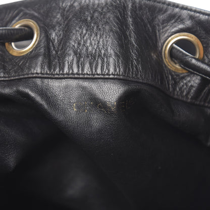 Chanel Lambskin CC Drawstring Shoulder Bag Black 5 of 9