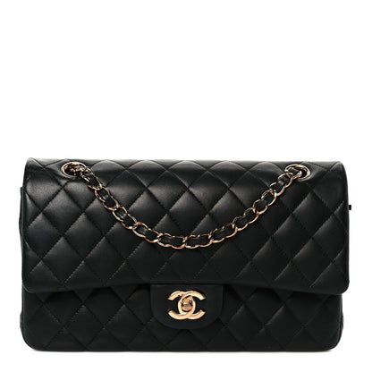 Chanel Lambskin Quilted Medium Double Flap Black 1 of 12