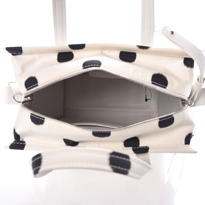 Balenciaga Silk Polka Dot S Bazar Shopper Tote White Black 8 of 10