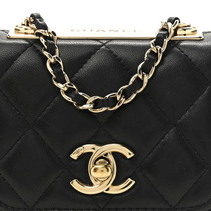 Chanel Lambskin Quilted Mini Trendy CC Chain Wallet Black 8 of 12