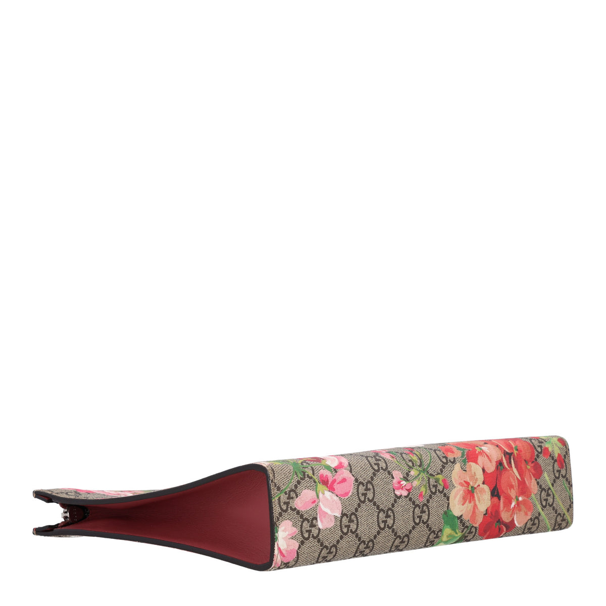 GG Supreme Monogram Blooms Large Cosmetic Case Beige Multicolor Dry Rose