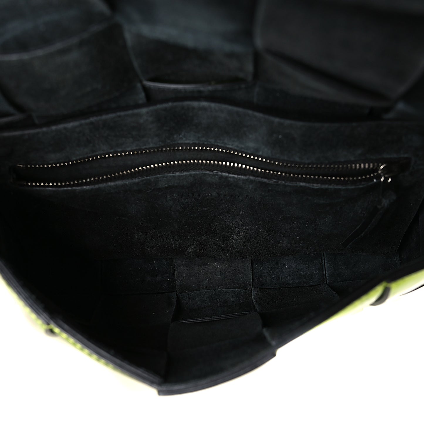 Metallic Crushed Calfskin Maxi Intrecciato Cassette Crossbody Bag Chlorophyll