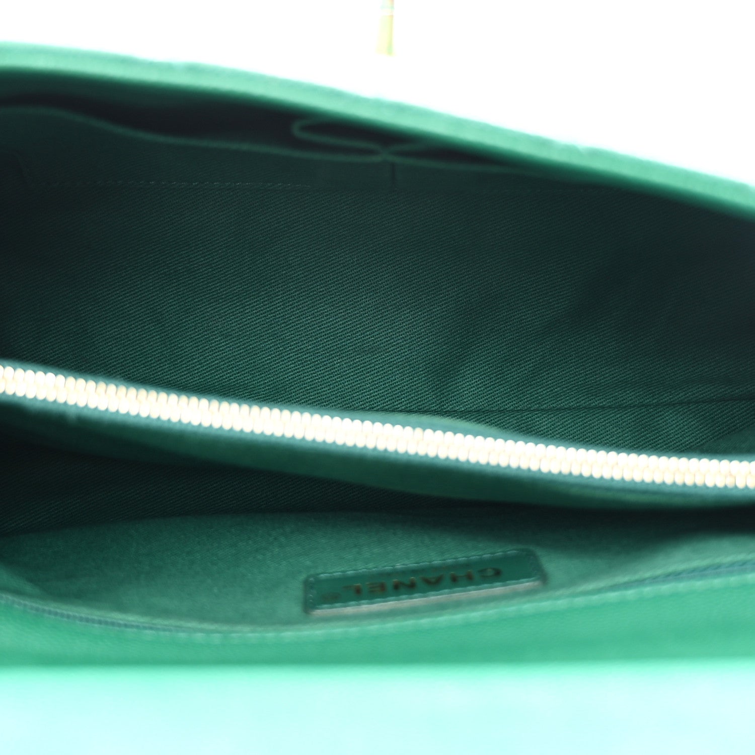 Chanel Caviar Quilted Small Coco Handle Flap Green 5 of 11