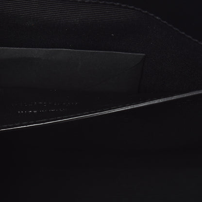 Saint Laurent Grain De Poudre Textured Mixed Matelasse Triquilt Medium Monogram Satchel Black 10 of 10
