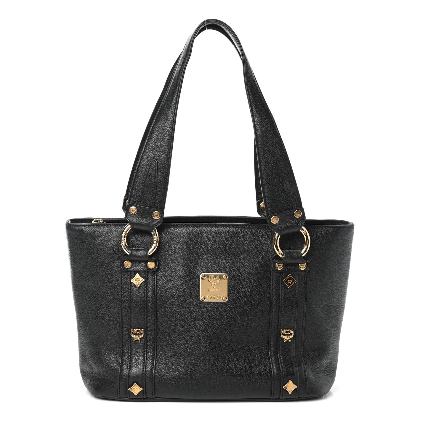 Grained Calfskin Mini Tote Black