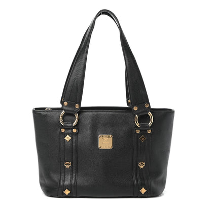 MCM Grained Calfskin Mini Tote Black 1 of 9