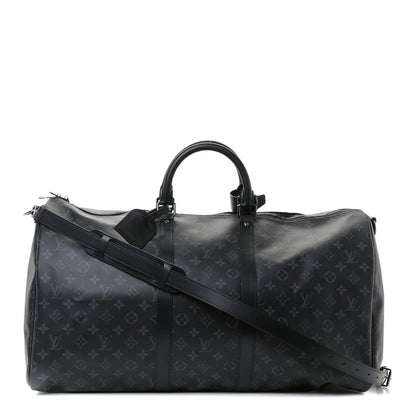 Louis Vuitton Monogram Eclipse Keepall Bandouliere 55 1 of 11